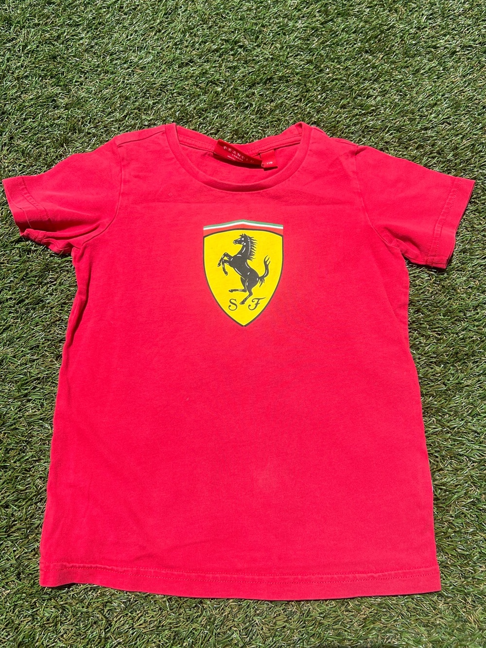 Ferrari Kids Red Logo T-Shirt Size 116 5-6Y